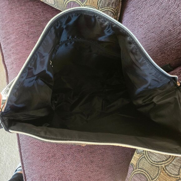 Tote - Extra Large Faux Black Leather NWOT - Picture 5 of 6